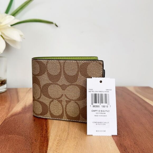 NWT Coach 3 In 1 Wallet In Signature Canvas‎ - Picture 5 of 6